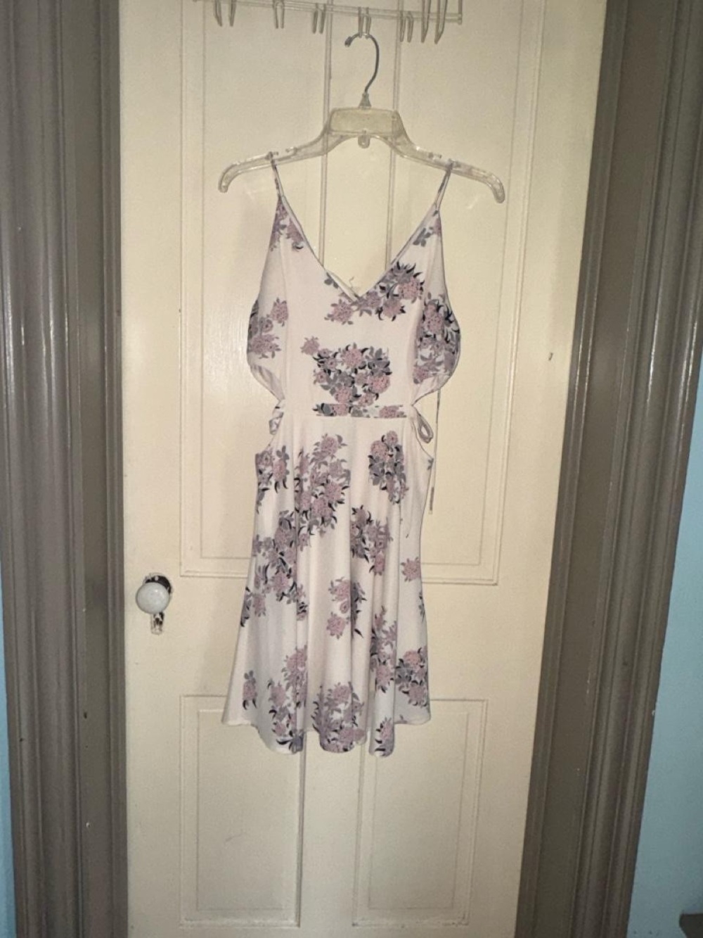 Sienna Sky Light Pink Floral Spaghetti Strap Dress